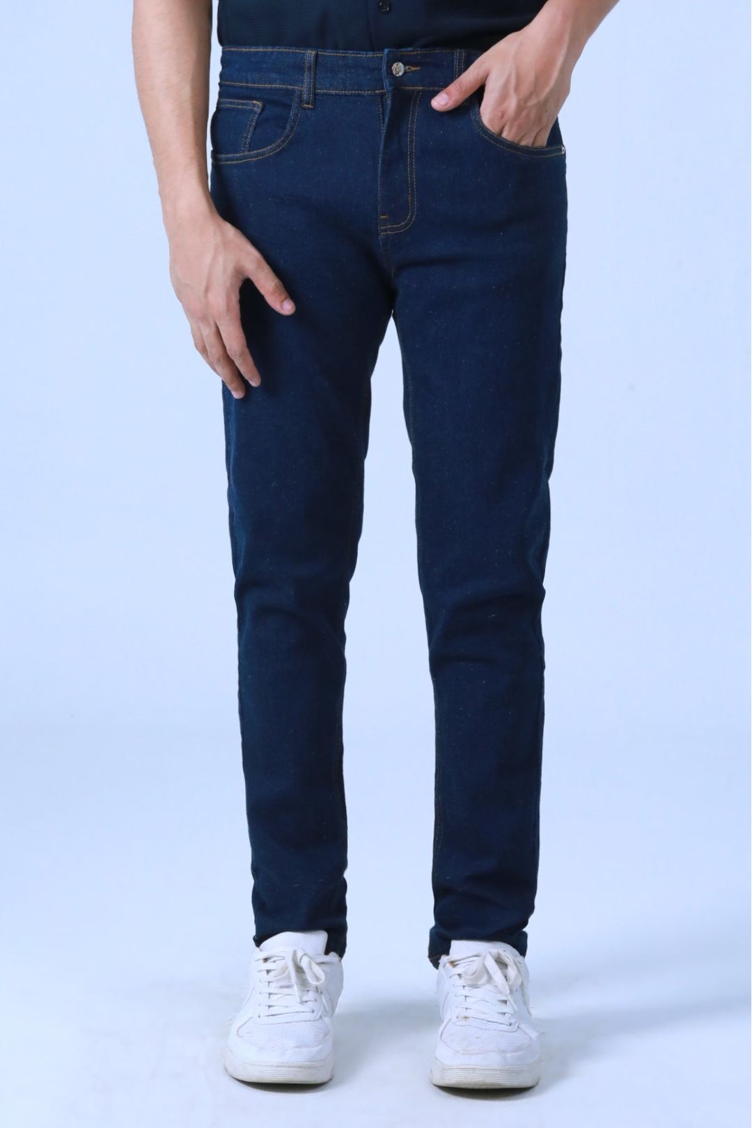 Dark Blue Plain Stretchable Denim Jean