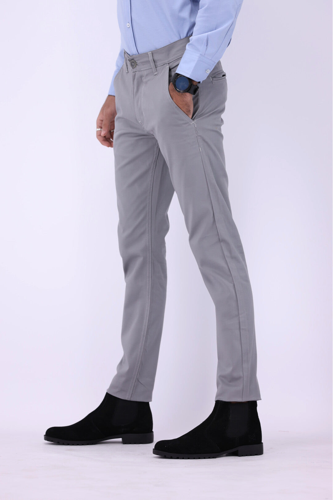 FT Cotton Chinos Pant - Grey