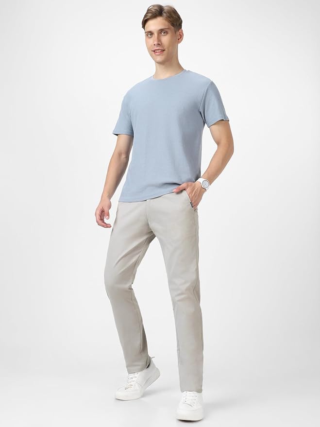 Perfect Balance: White & Gray Cotton Summer Pants