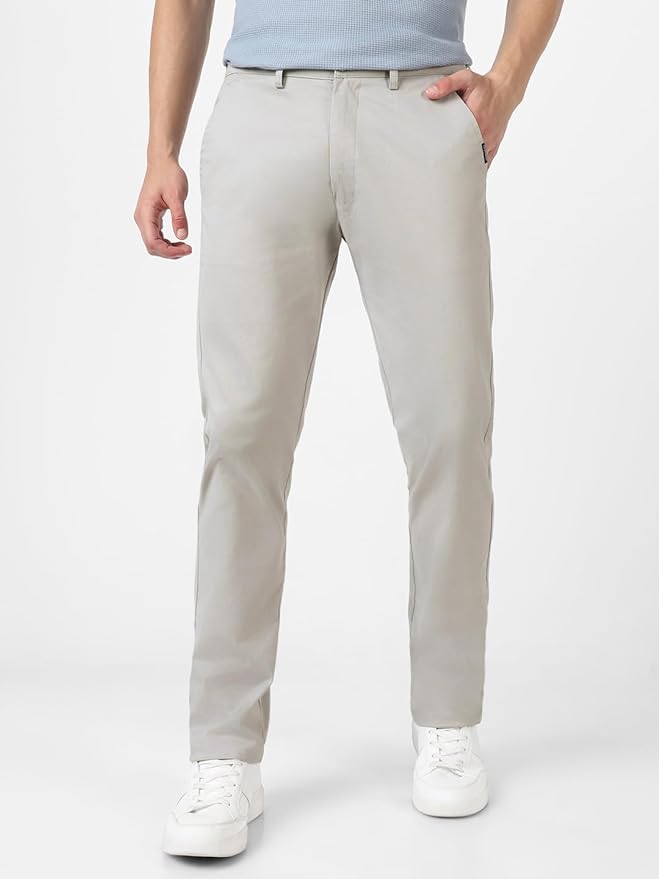 Perfect Balance: White & Gray Cotton Summer Pants