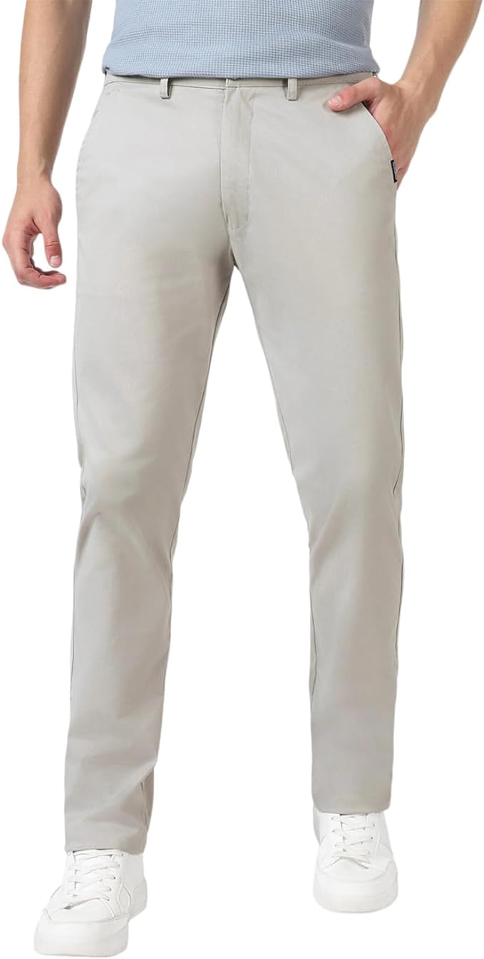 Perfect Balance: White & Gray Cotton Summer Pants