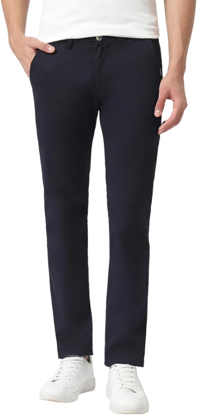 Breezy Blues: Dark Navy Cotton Summer Pants