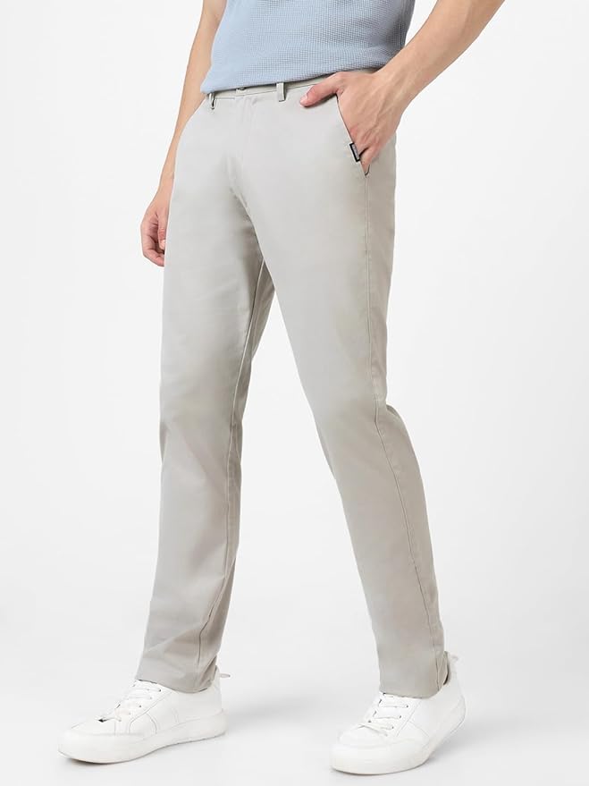 Perfect Balance: White & Gray Cotton Summer Pants