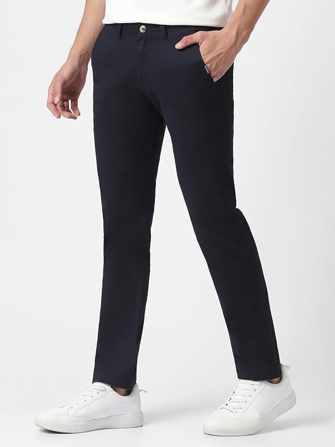 Breezy Blues: Dark Navy Cotton Summer Pants