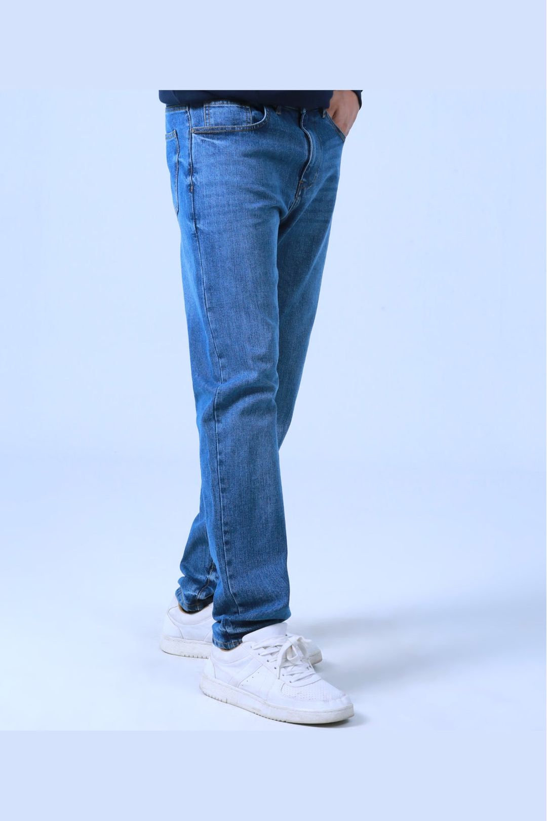 Light Blue With Gray Fade Straight Jeans