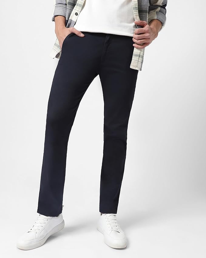 Breezy Blues: Dark Navy Cotton Summer Pants