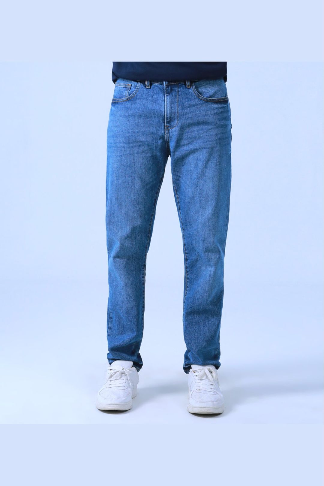 Light Blue With Gray Fade Straight Jeans