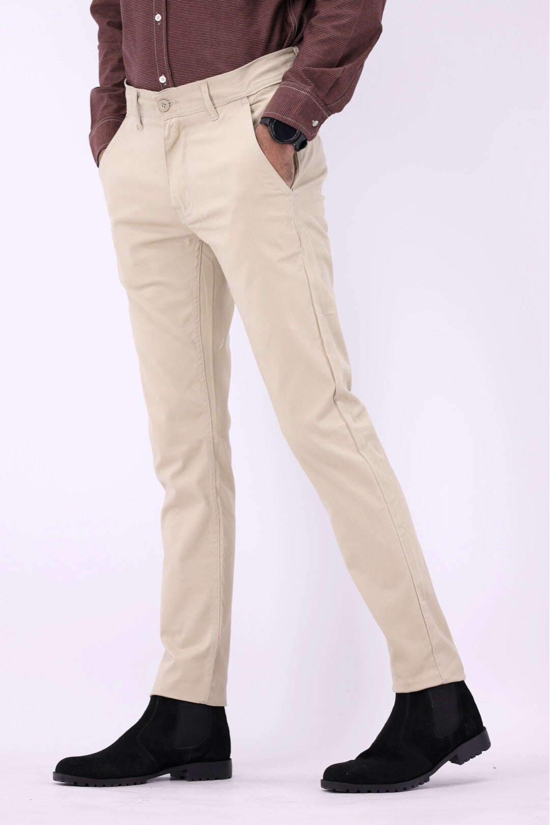 FT Cotton Chinos Pant - Beige