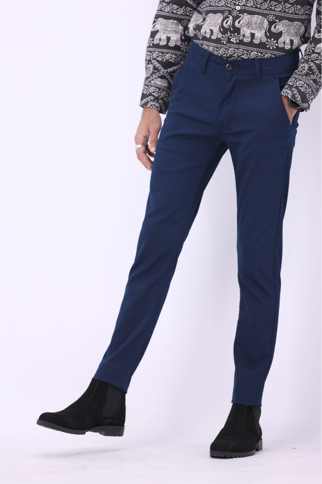 FT Cotton Chinos Pant - Blue