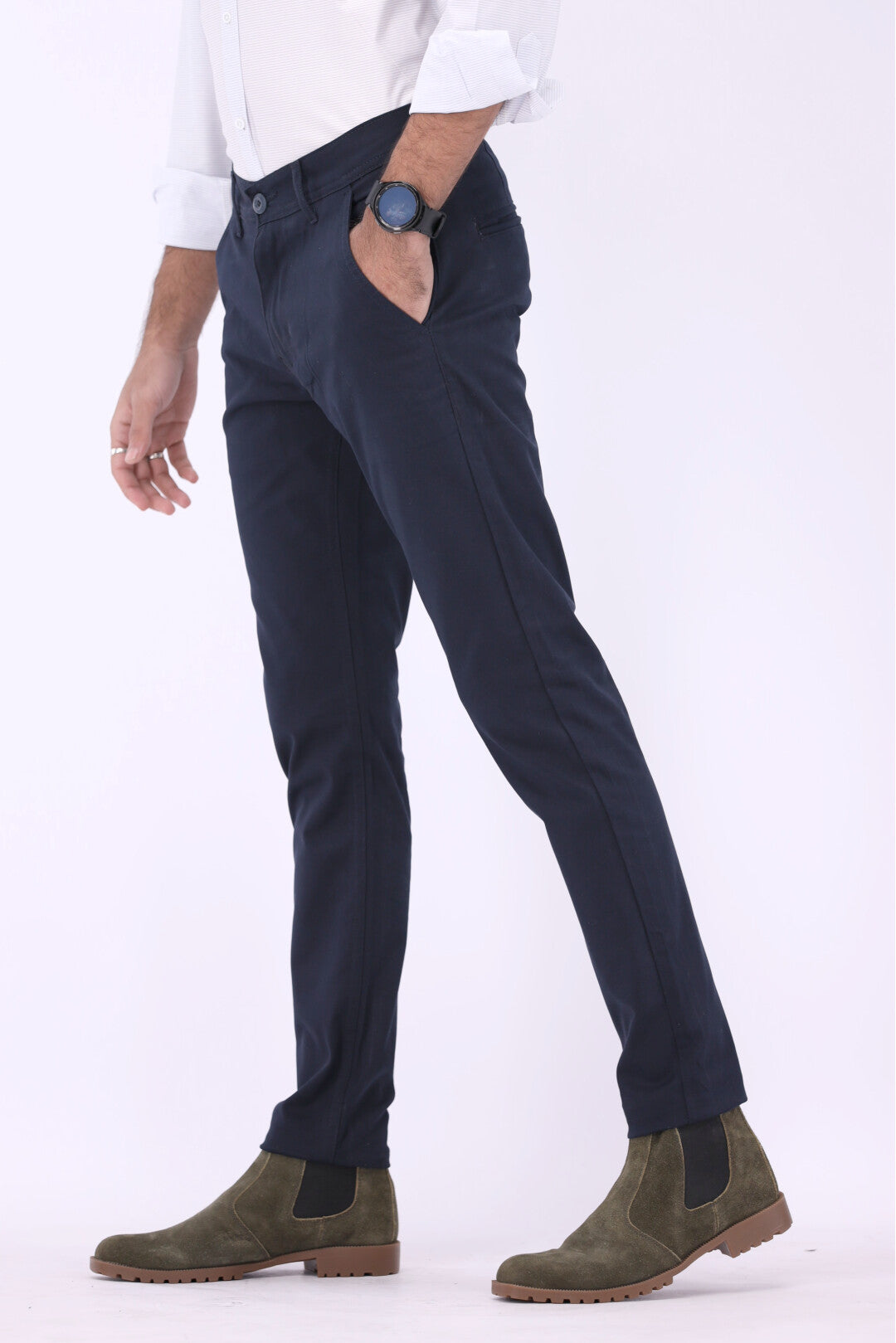 FT Cotton Chinos Pant - Dark Blue