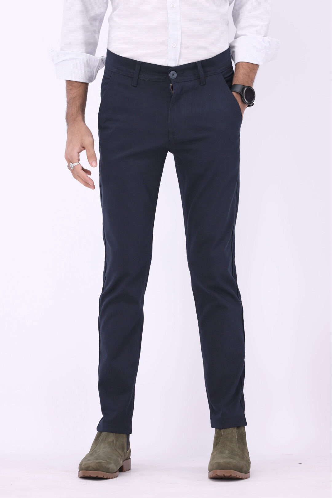 FT Cotton Chinos Pant - Dark Blue