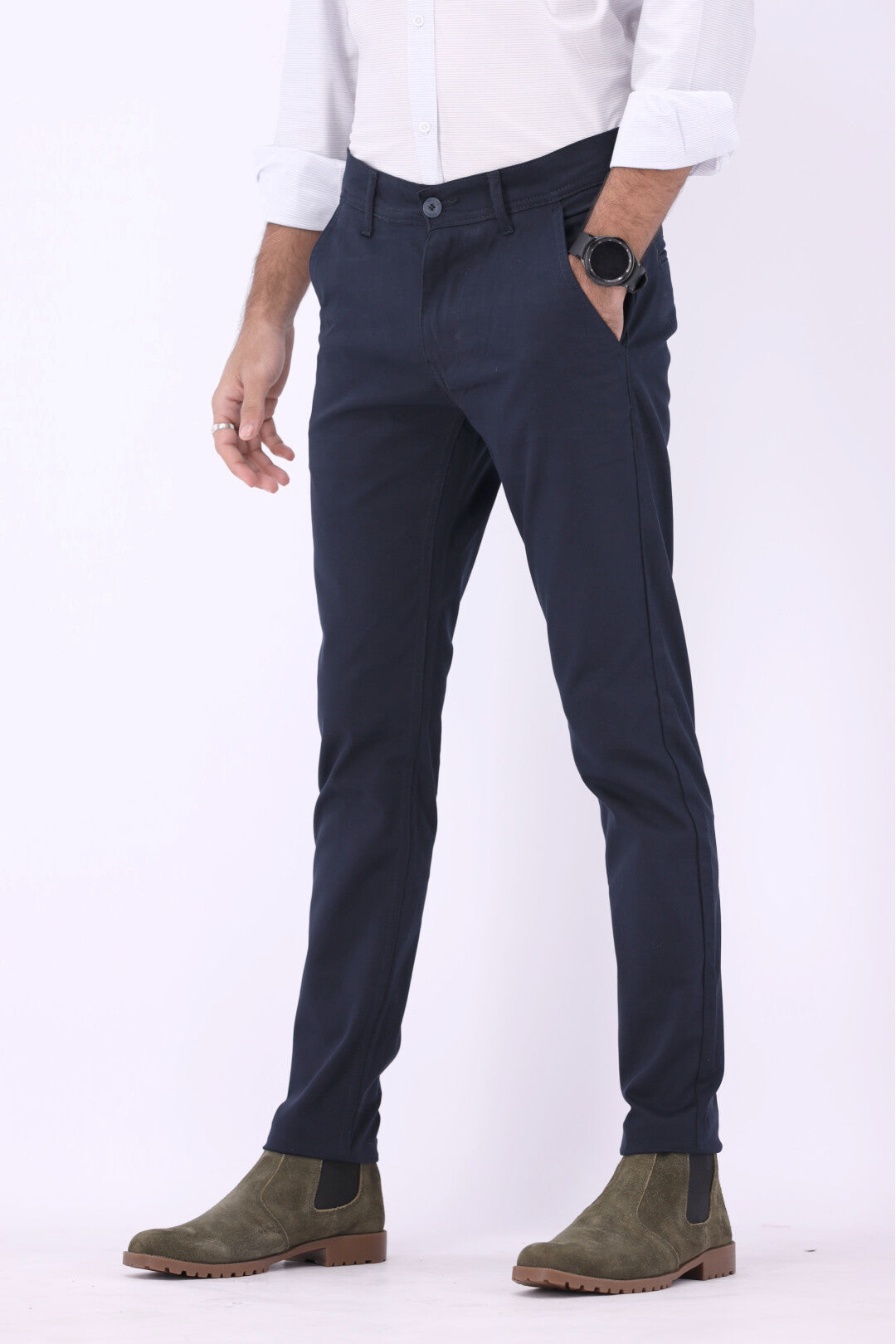 FT Cotton Chinos Pant - Dark Blue