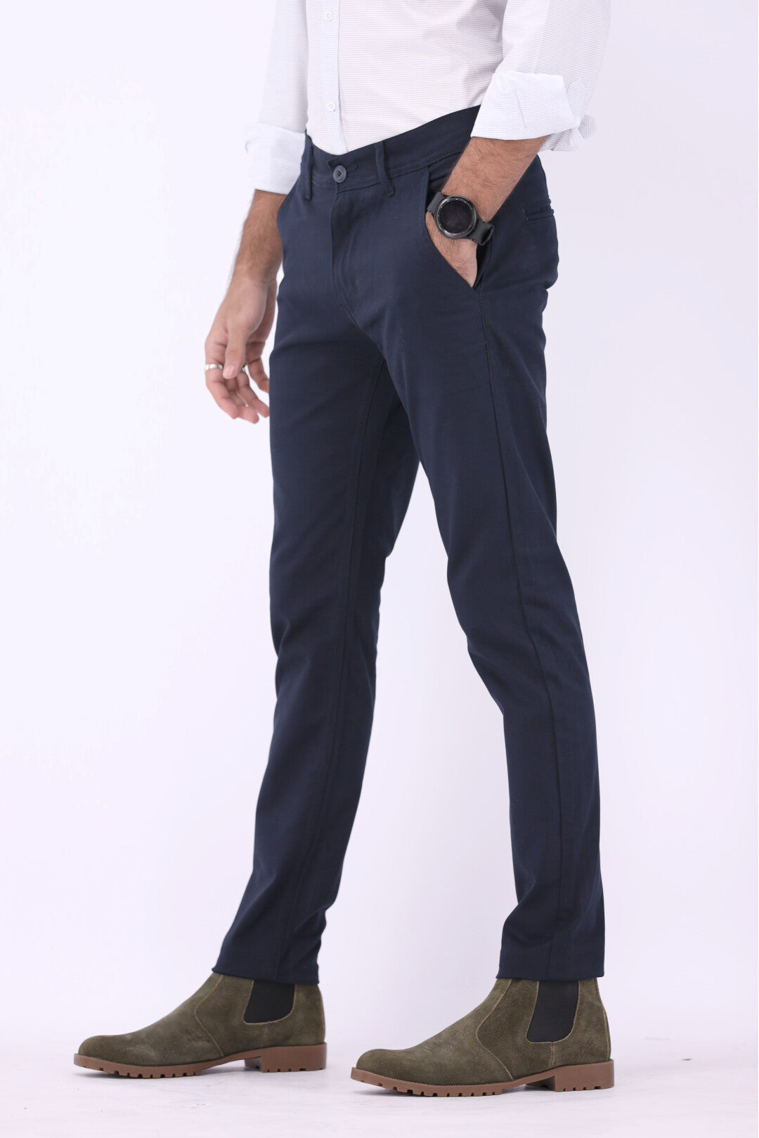 FT Cotton Chinos Pant - Dark Blue