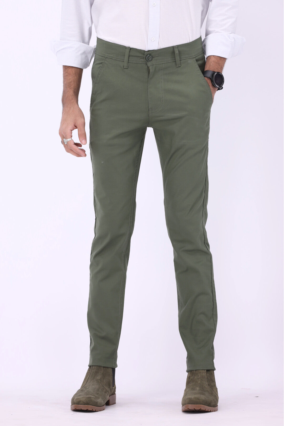 FT Cotton Chinos Pant - Green