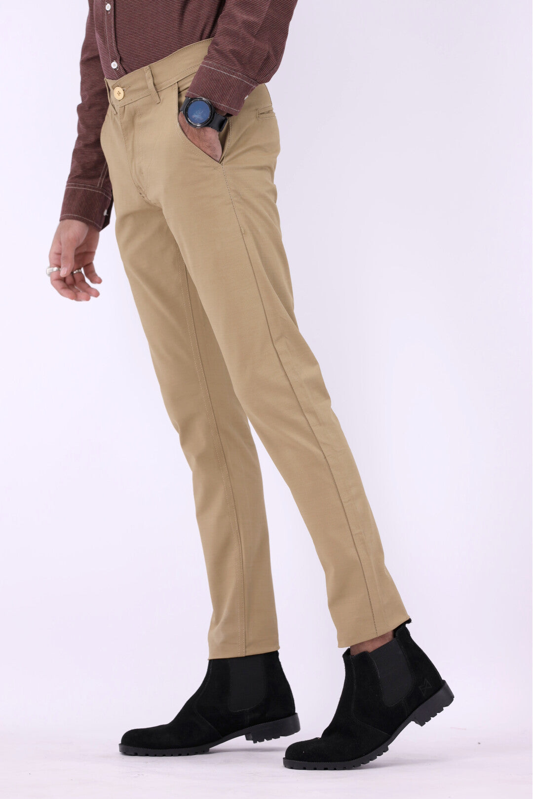 FT Cotton Chinos Pant - Khakhi