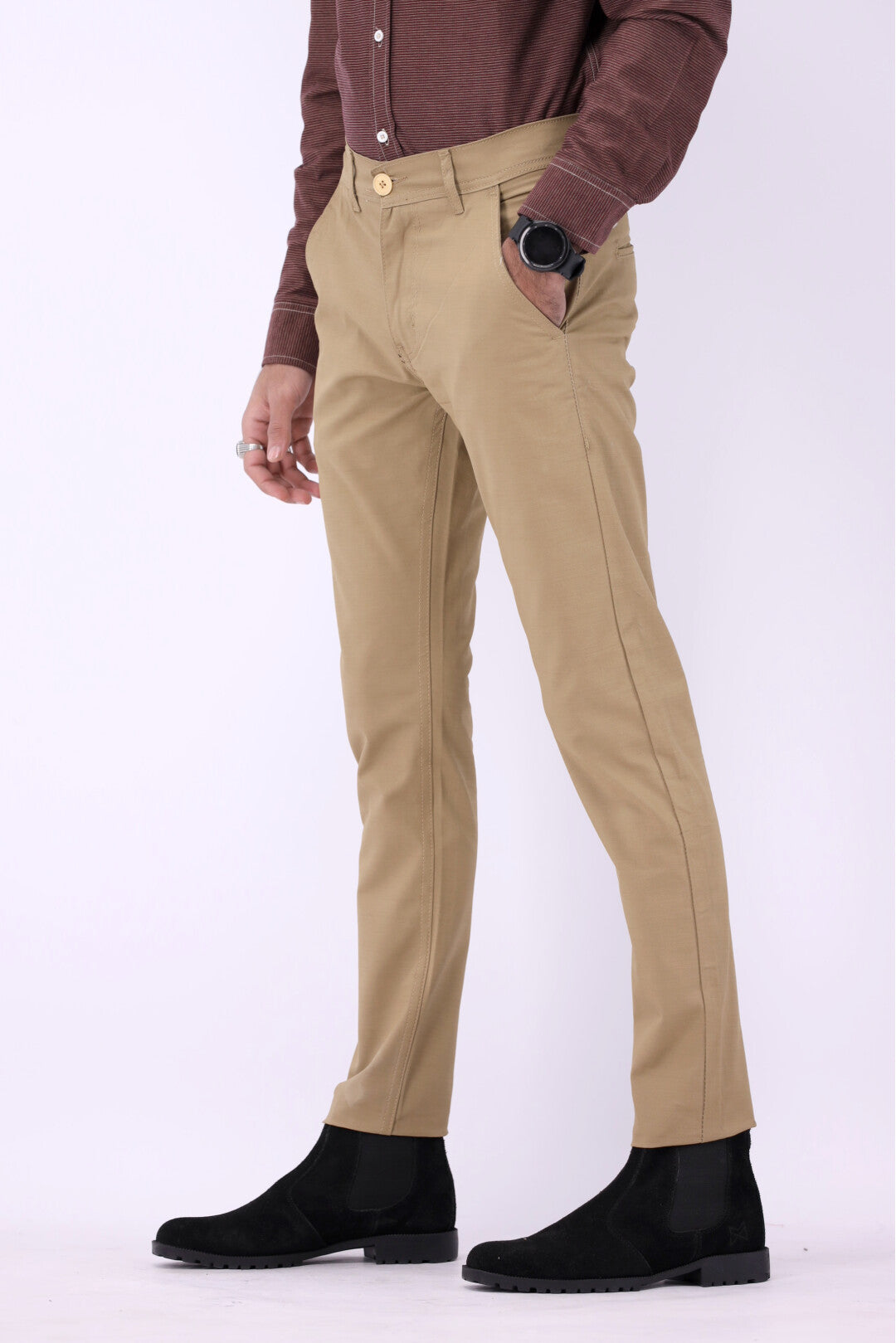 FT Cotton Chinos Pant - Khakhi