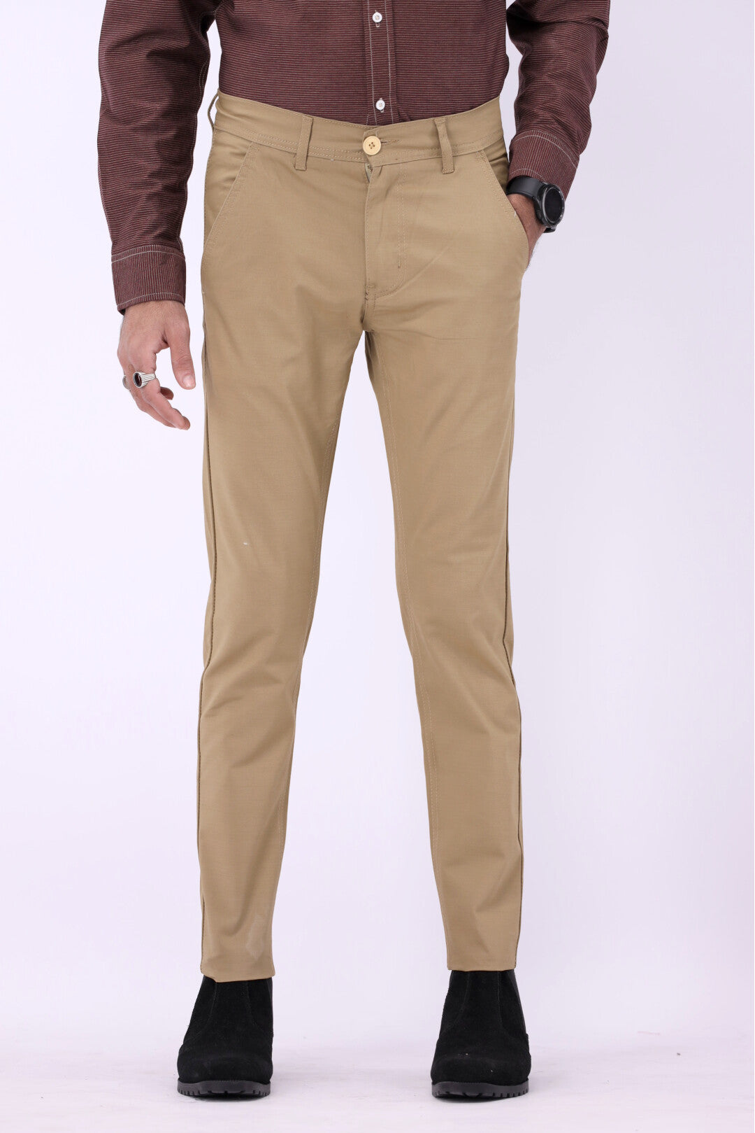 FT Cotton Chinos Pant - Khakhi