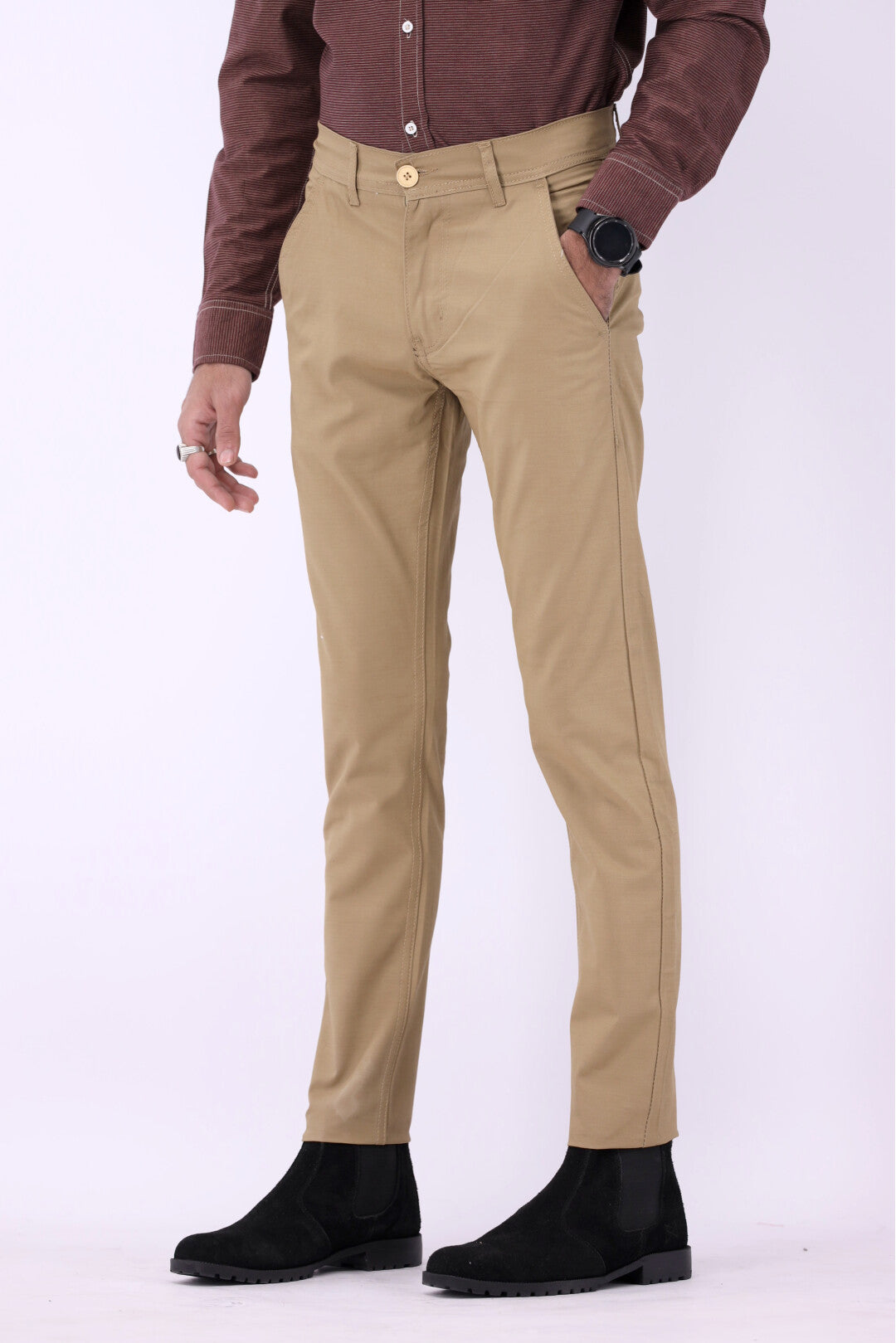 FT Cotton Chinos Pant - Khakhi