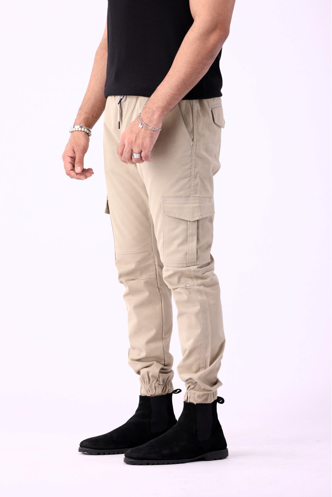 Cargo Six Pocket Trousers for Men, Light Pink 6 Pocket Cargo Pant