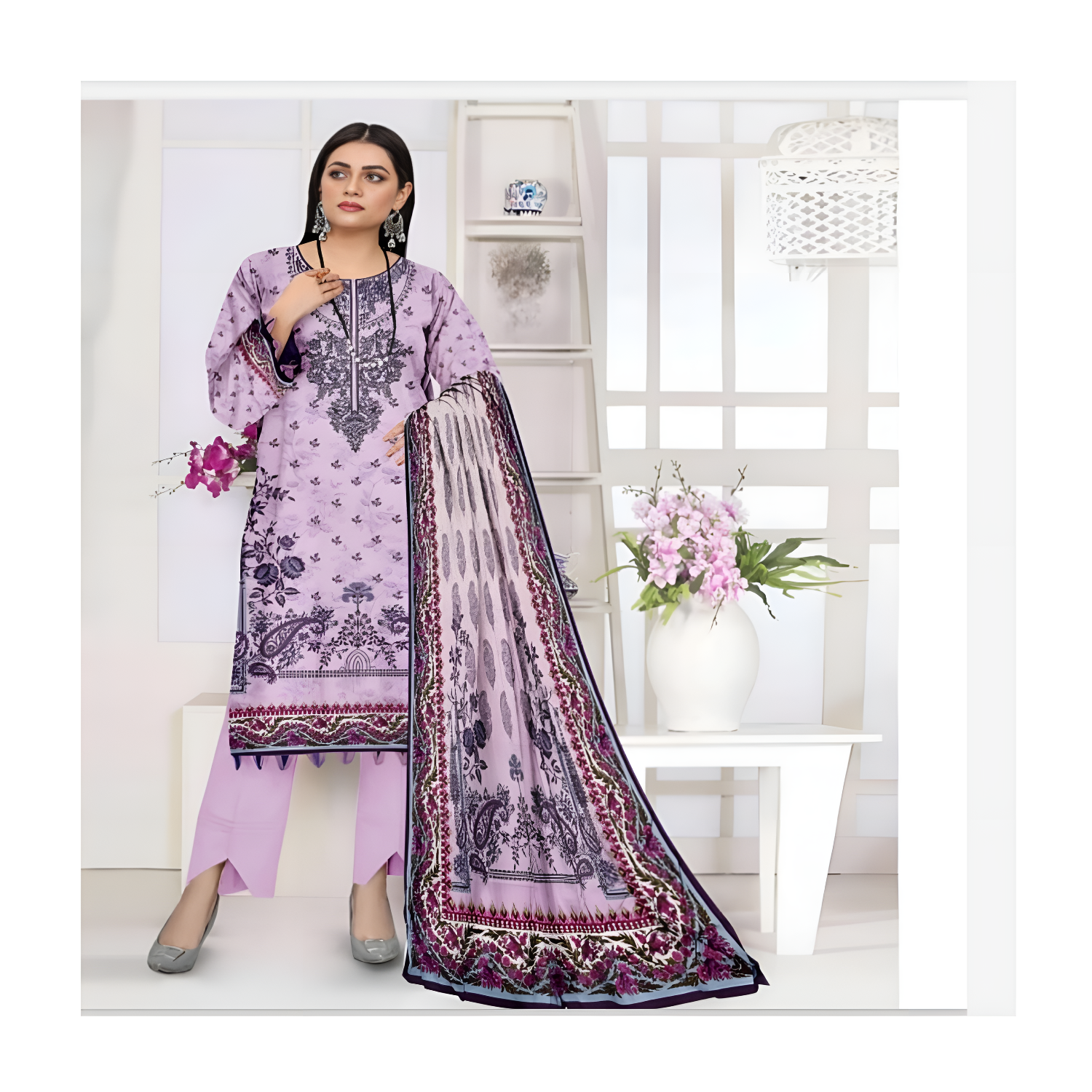 Zara Ali Linen Viscose Unstitched 3-Piece Suit – Luxurious & Versatile