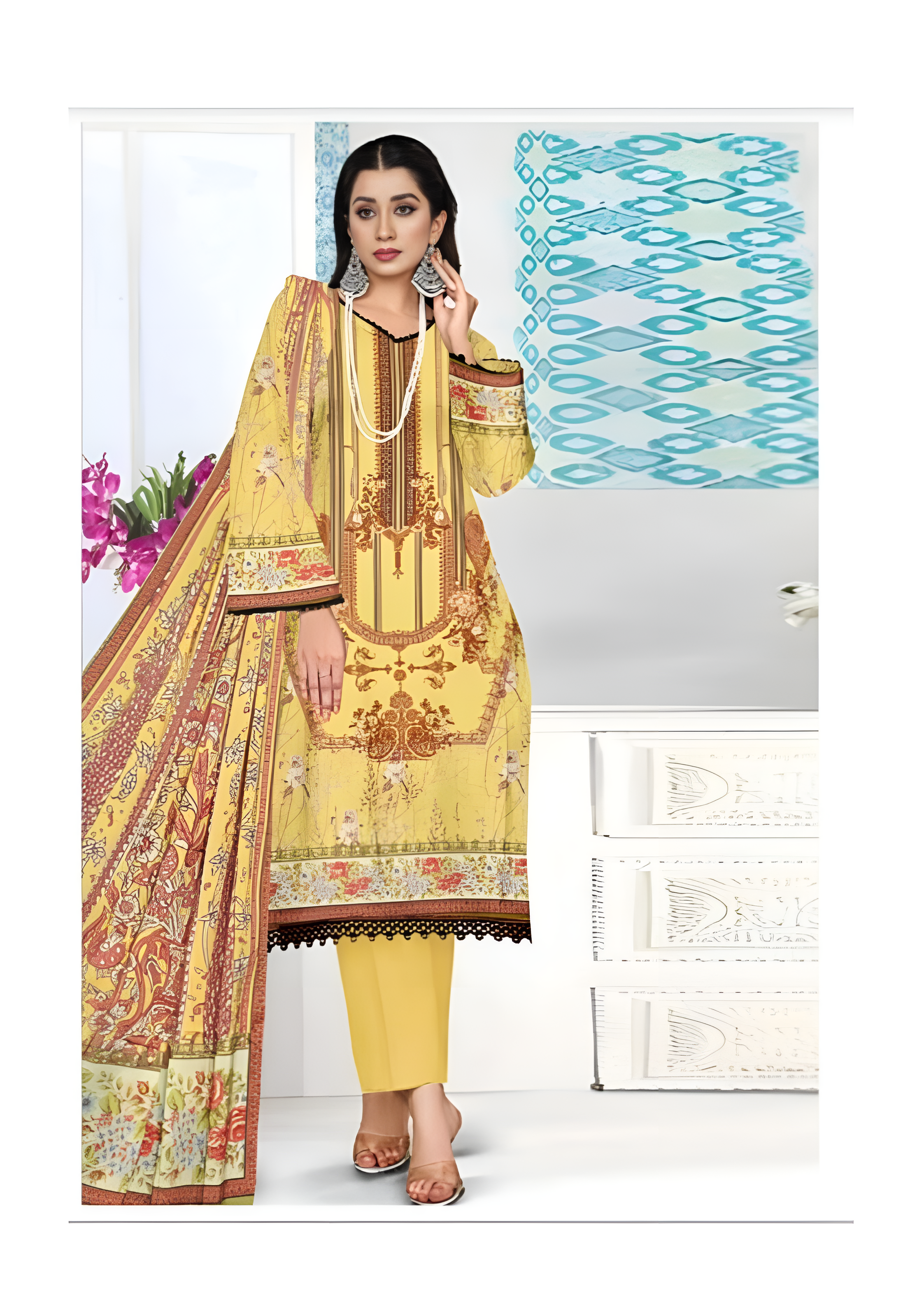 Zara Ali Linen Viscose Unstitched 3-Piece Suit – Luxurious & Versatile